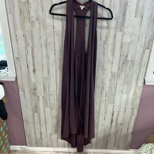 Ecote Urban Outfitters Orange Stripe Duster Open Vest Y2K